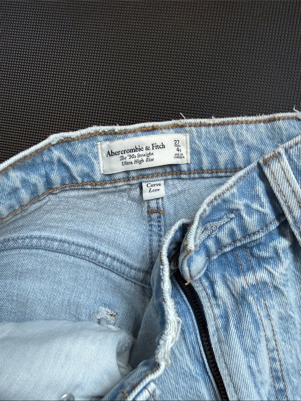 Abercrombie & Fitch Light Blue '90s Straight High-Rise Jeans curve love